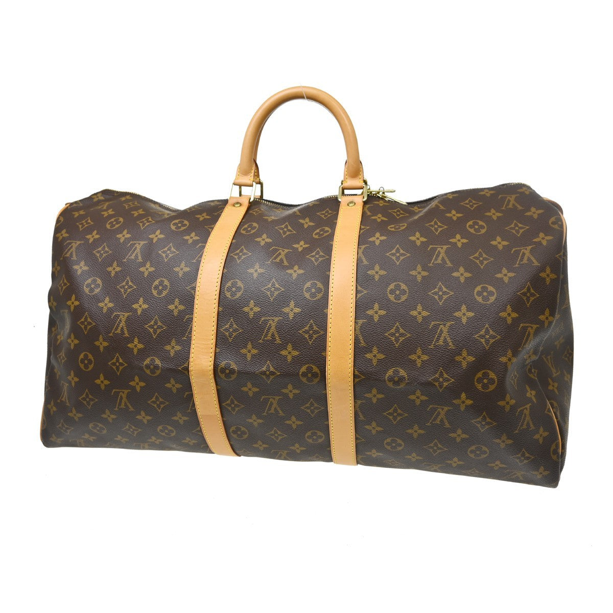 Louis Vuitton Keepall Monogram Canvas Brown Canvas Travel Bag Bag (Pre-Owned)
