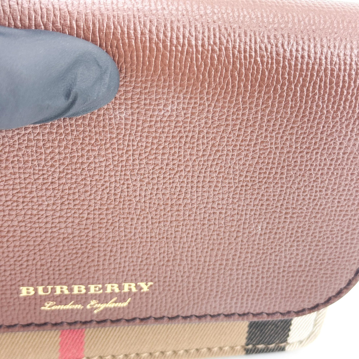 Burberry Folding Vintage Check Canvas And Leather Brown Leather Wallets Accessory (Pre-Owned)