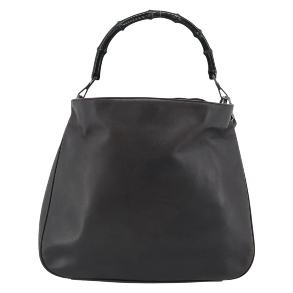 Gucci Vintage Bamboo Hobo Leather Brown Leather Shoulder Bag Bag (Pre-Owned)