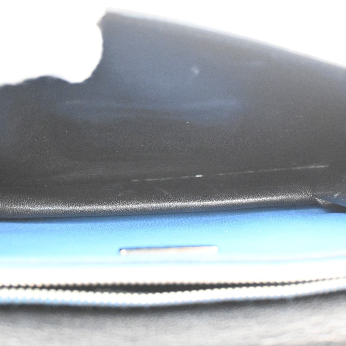 Prada Convertible Sound Top Handle Saffiano Leather Blue Leather Shoulder Bag Bag (Pre-Owned)