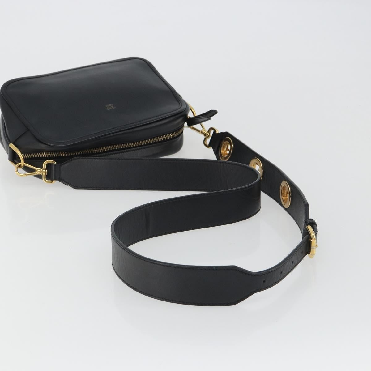 Fendi F Is Fendi Camera Leather Navy Leather Shoulder Bag Bag (Pre-Owned)