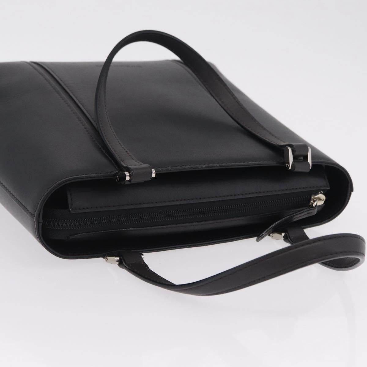 Burberry Vintage Leather Black Leather Handbag (Pre-Owned)