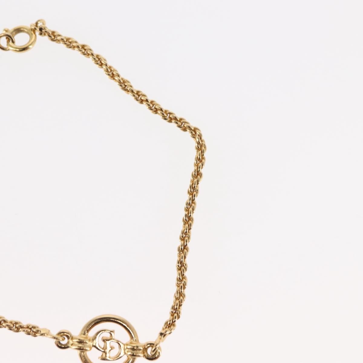 Christian Dior Vintage Logo Metal Gold Metal Bracelet Jewelry (Pre-Owned)