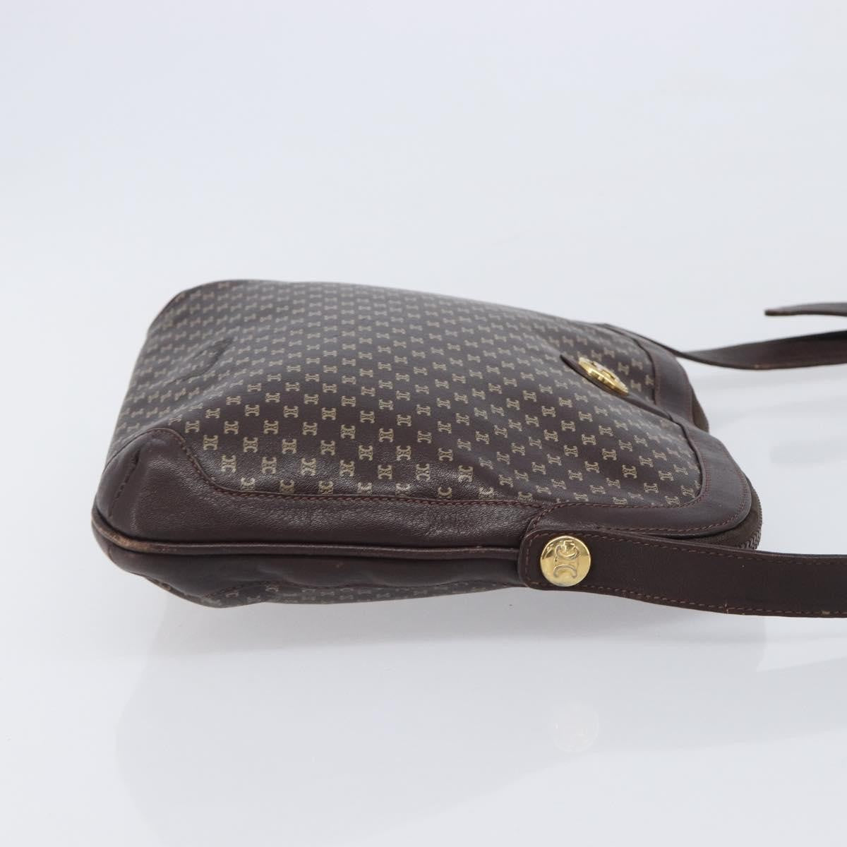 Celine Macadam Shoulder Canvas Brown Canvas Crossbody Bag Bag (Pre-Owned)