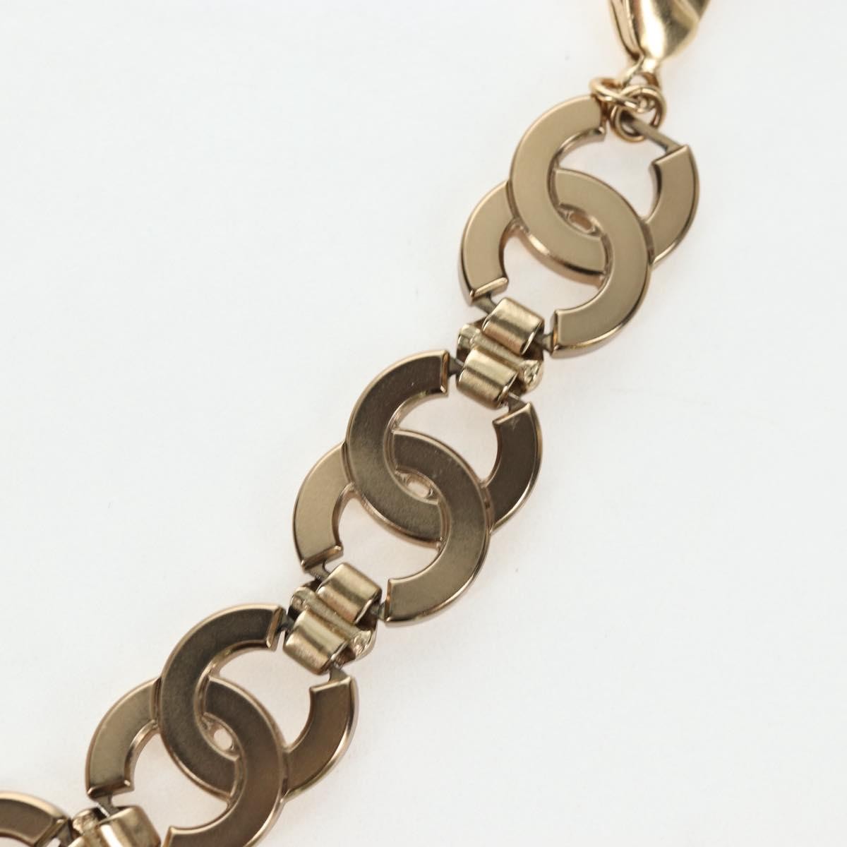Chanel Cc Link Choker Metal With Crystals Gold Metal Necklace Jewelry (Pre-Owned)