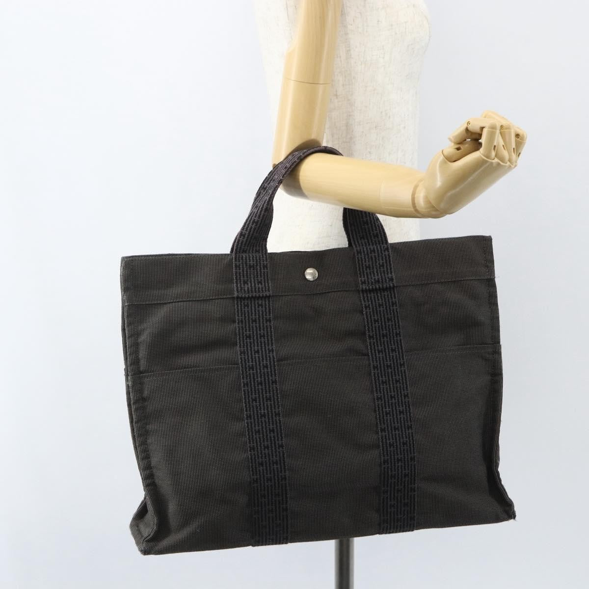 Hermes Fourre-Tout Herline Fourre-Tout Herline Gray Canvas Tote Bag Bag (Pre-Owned)