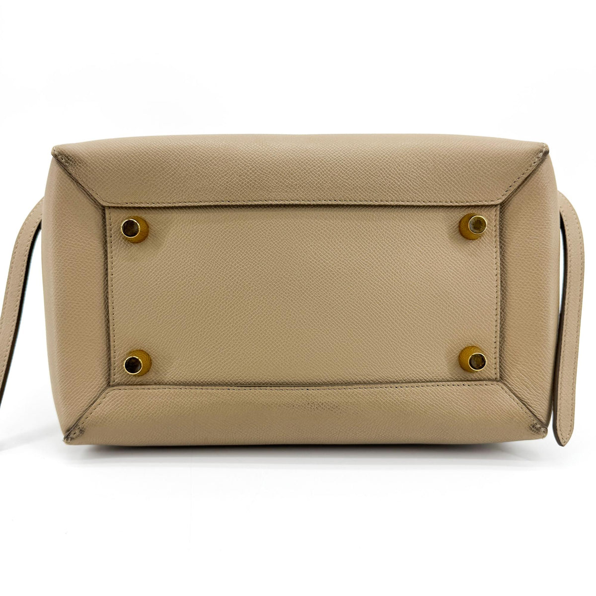 Celine Belt Calfskin Beige Leather Handbag (Pre-Owned)