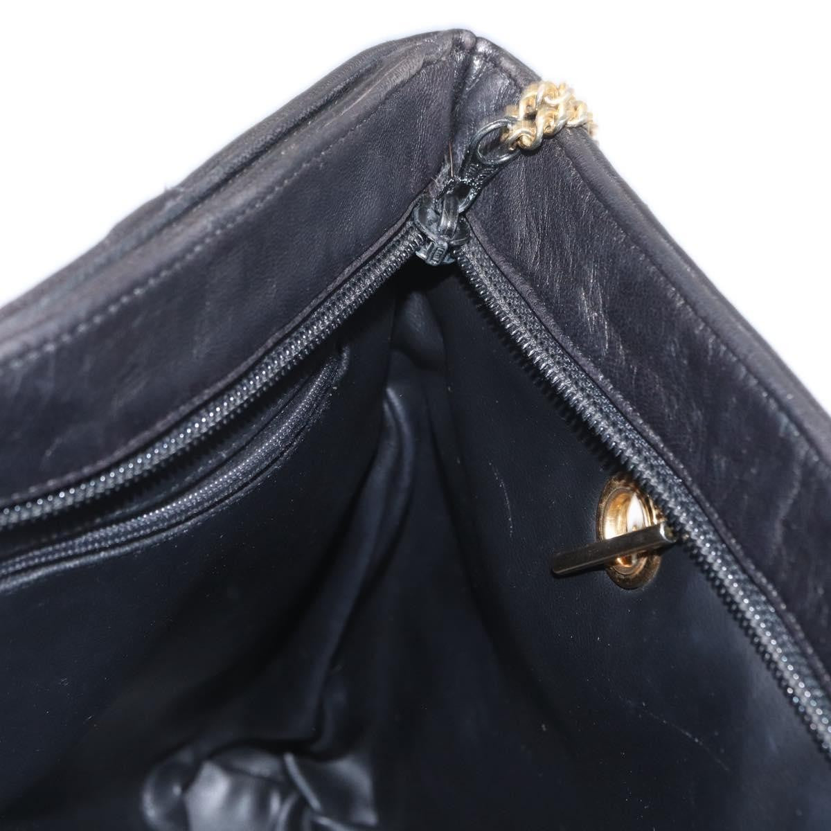 Bally Vintage Leather Black Leather Shoulder Bag Bag (Pre-Owned)