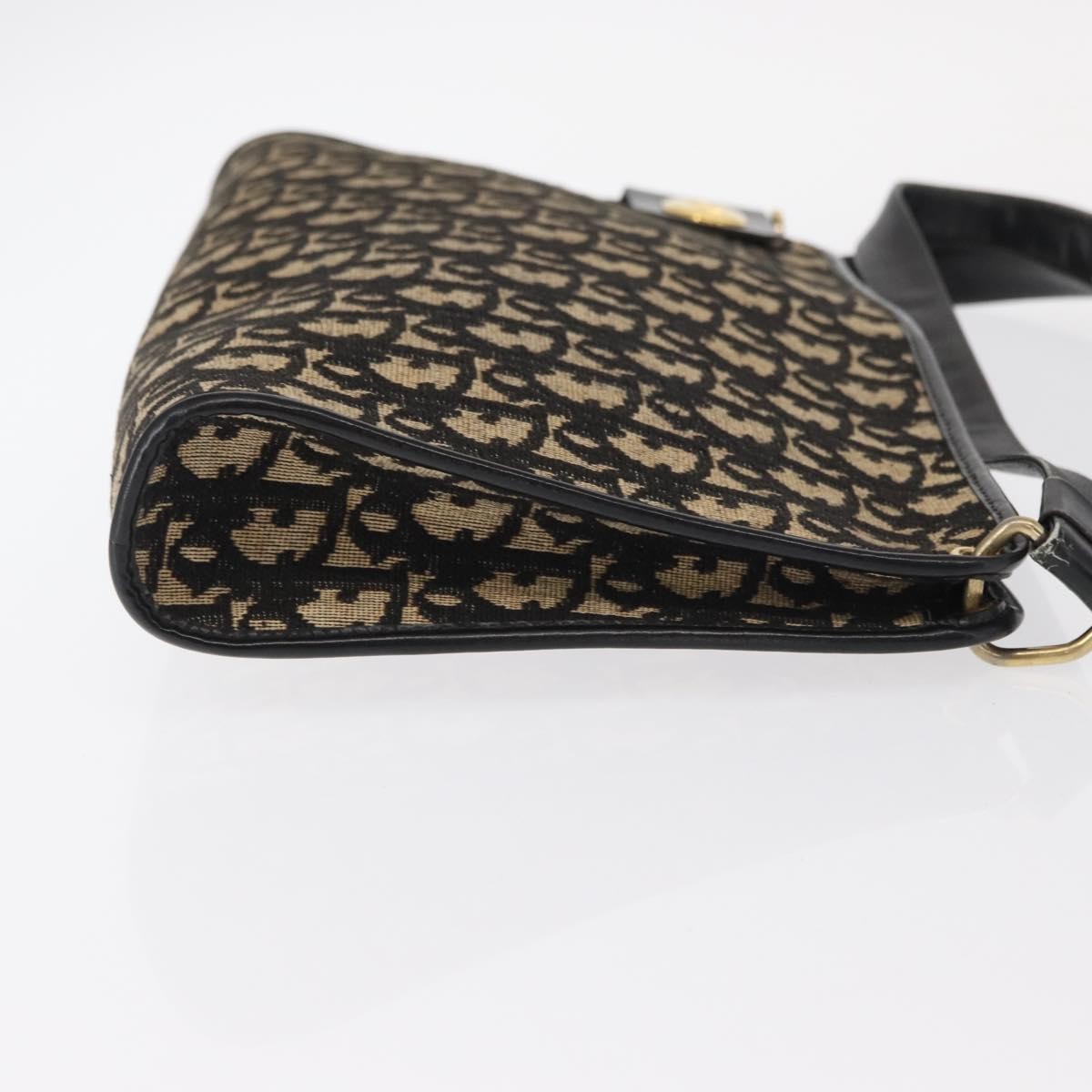 Christian Dior Vintage Cd Trotter Canvas Black Canvas Shoulder Bag Bag (Pre-Owned)