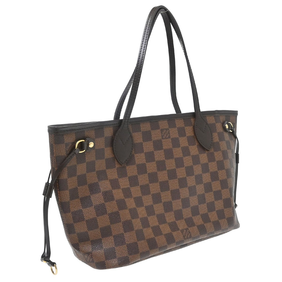 Louis Vuitton Neverfull Tote Damier Ebene Brown Canvas Tote Bag Bag (Pre-Owned)