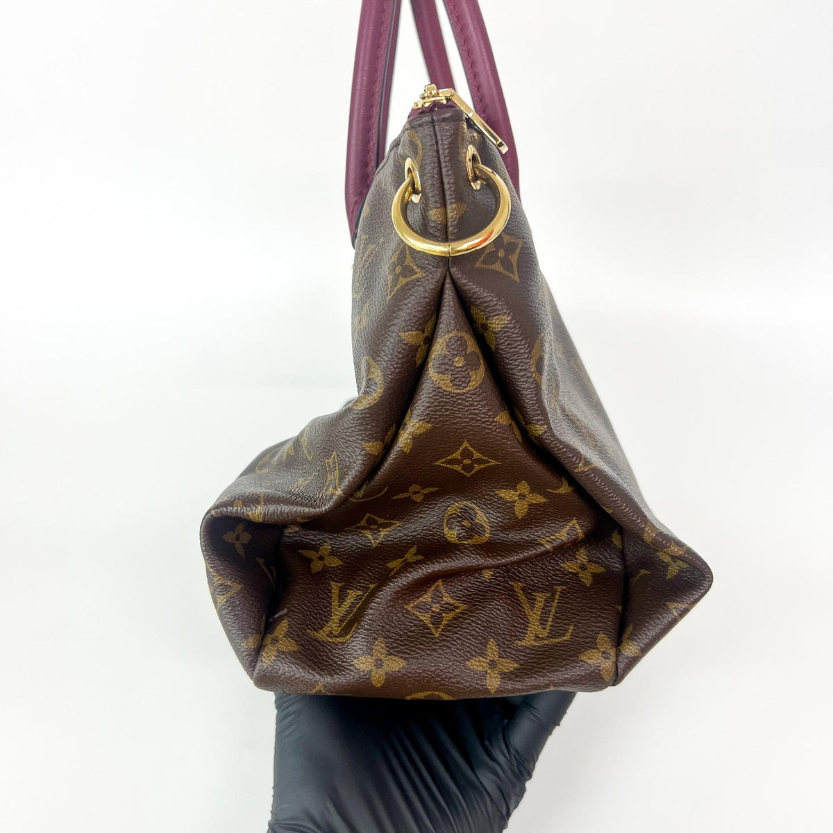 Louis Vuitton Pallas Monogram Canvas With Leather Brown Canvas Tote Bag Bag (Pre-Owned)