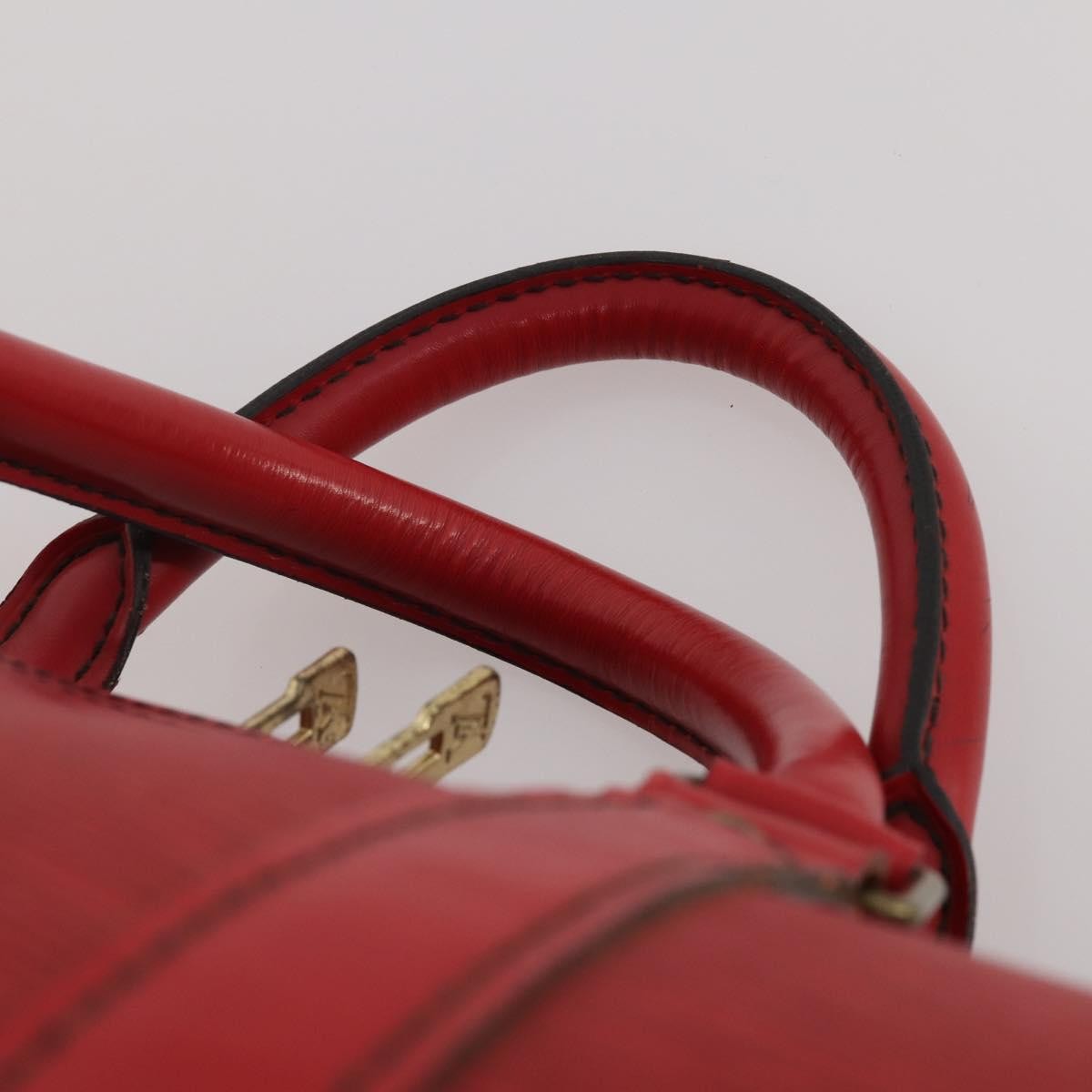 Louis Vuitton Keepall Epi Red Leather Travel Bag Bag (Pre-Owned)