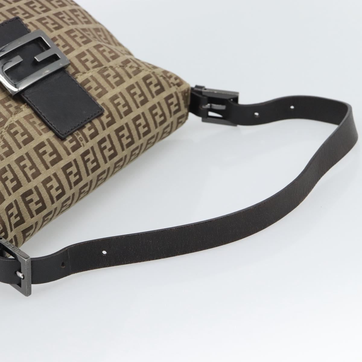 Fendi Mamma Baguette Canvas Beige Canvas Handbag (Pre-Owned)