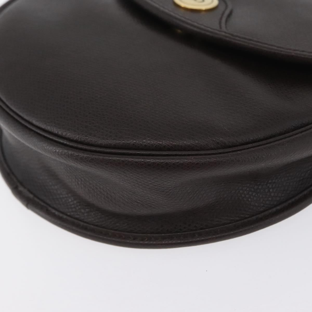 Christian Dior Vintage Cd Logo Leather Brown Leather Shoulder Bag Bag (Pre-Owned)