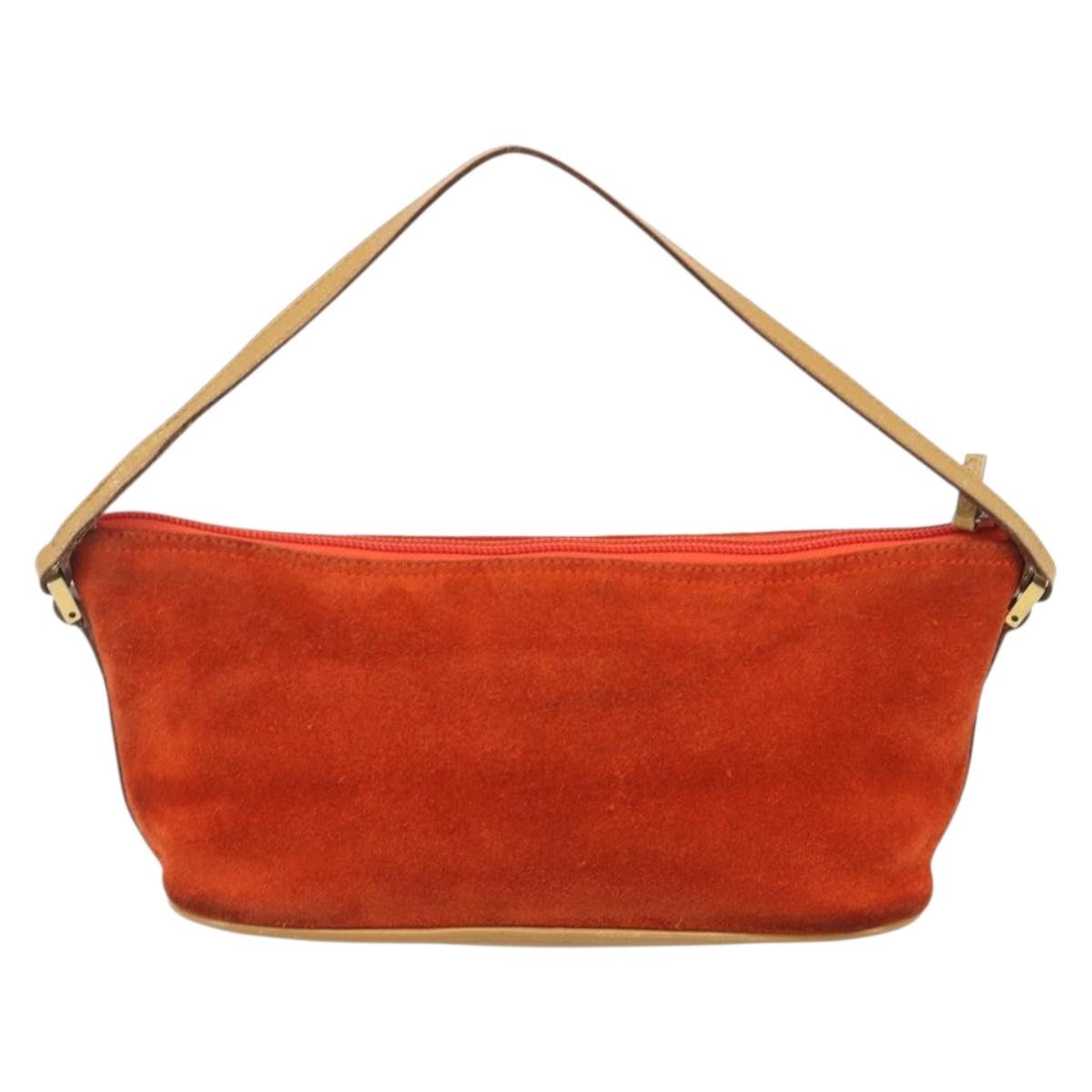 Gucci Vintage Suede Orange Suede Clutche & Pouche Bag (Pre-Owned)