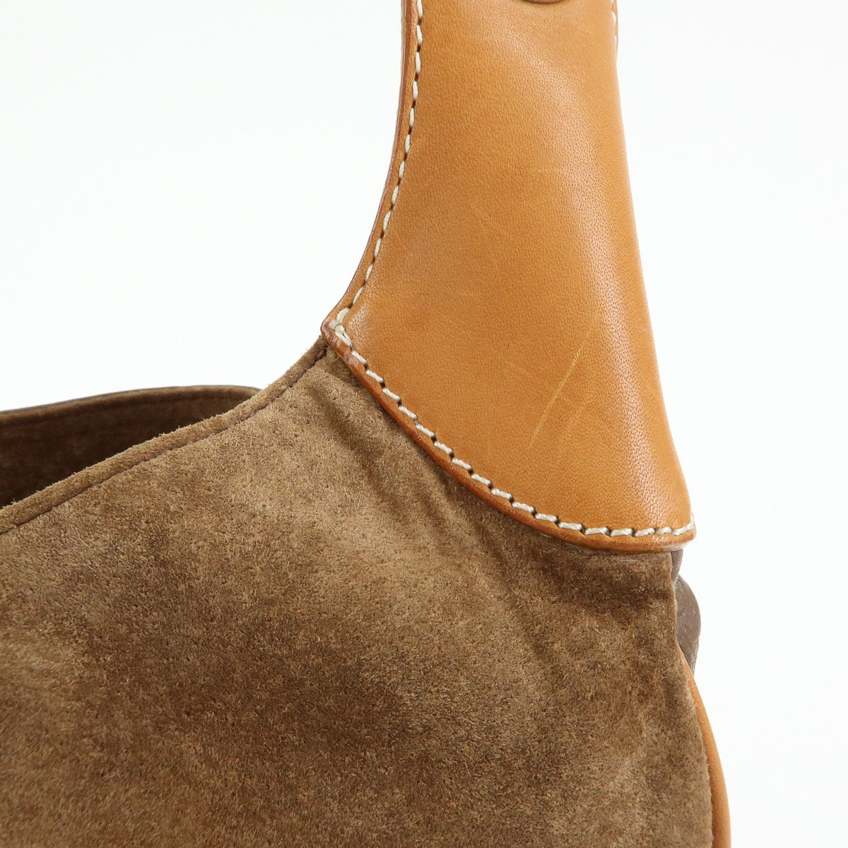 Burberry Blue Label Suede Brown Suede Shoulder Bag Bag (Pre-Owned)
