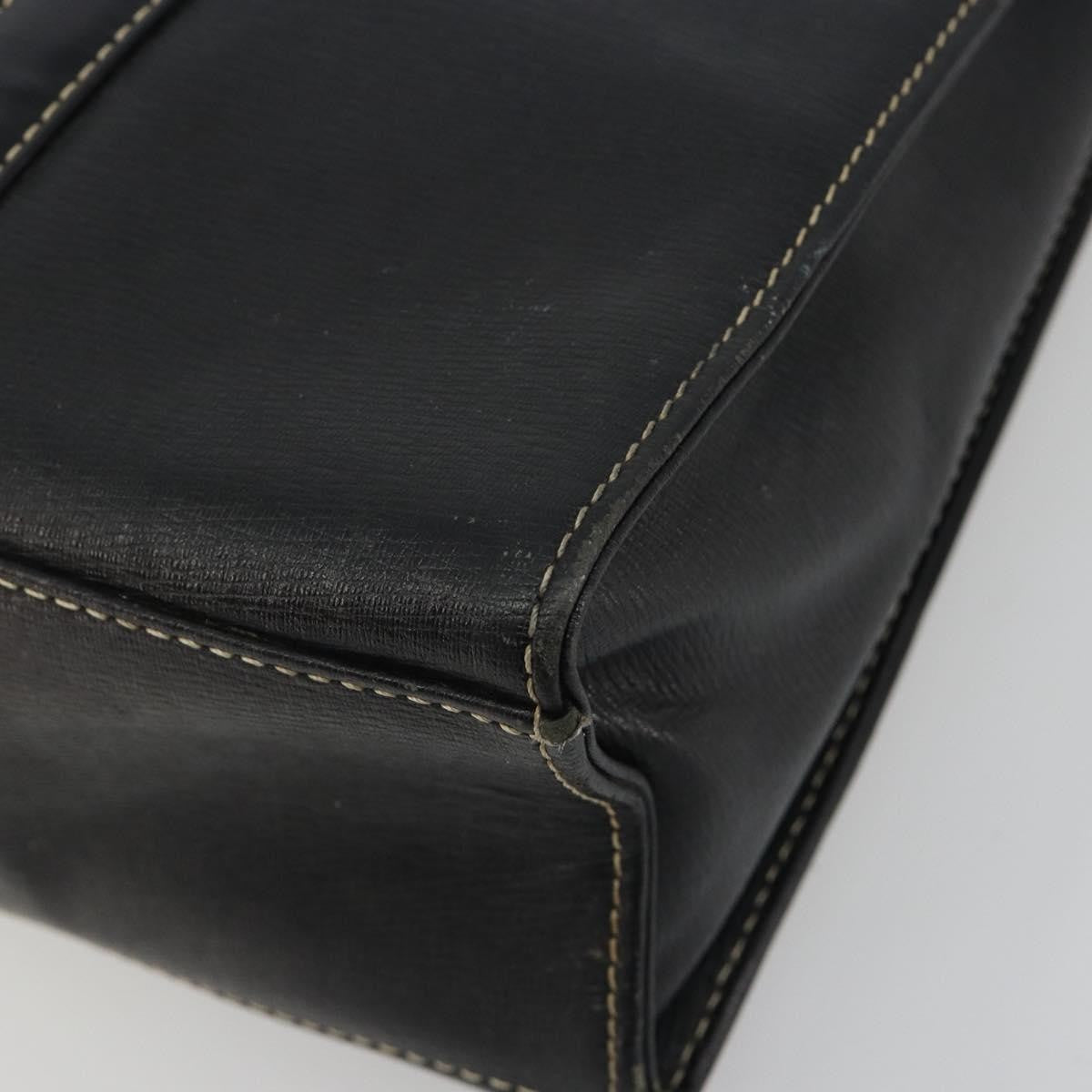 Burberry Vintage Leather Black Leather Handbag (Pre-Owned)