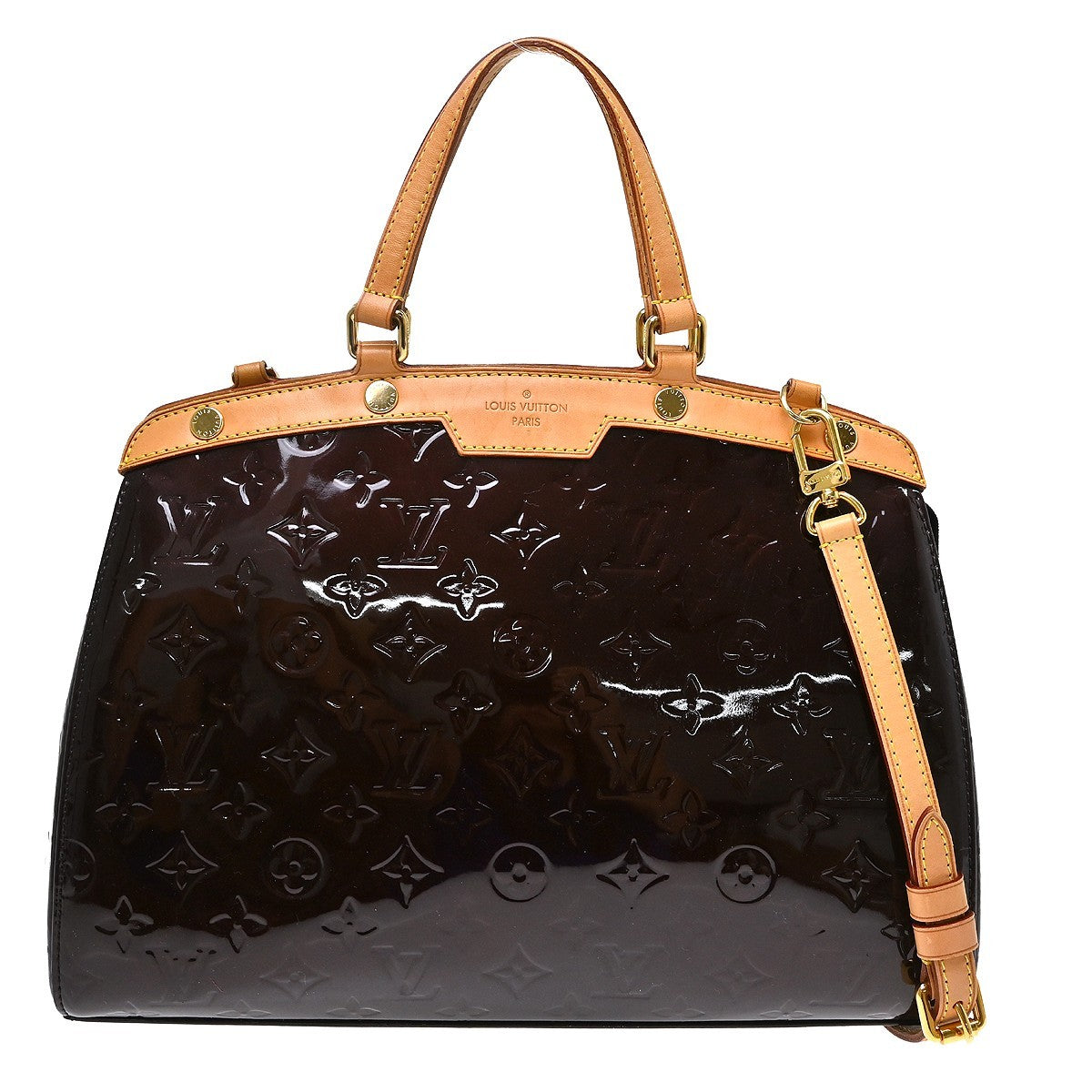 Louis Vuitton Brea Monogram Vernis Purple Patent_Leather Handbag (Pre-Owned)
