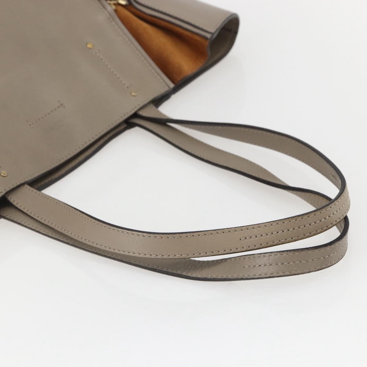 Chloe Milo Shopping Leather Beige Leather Tote Bag Bag (Pre-Owned)