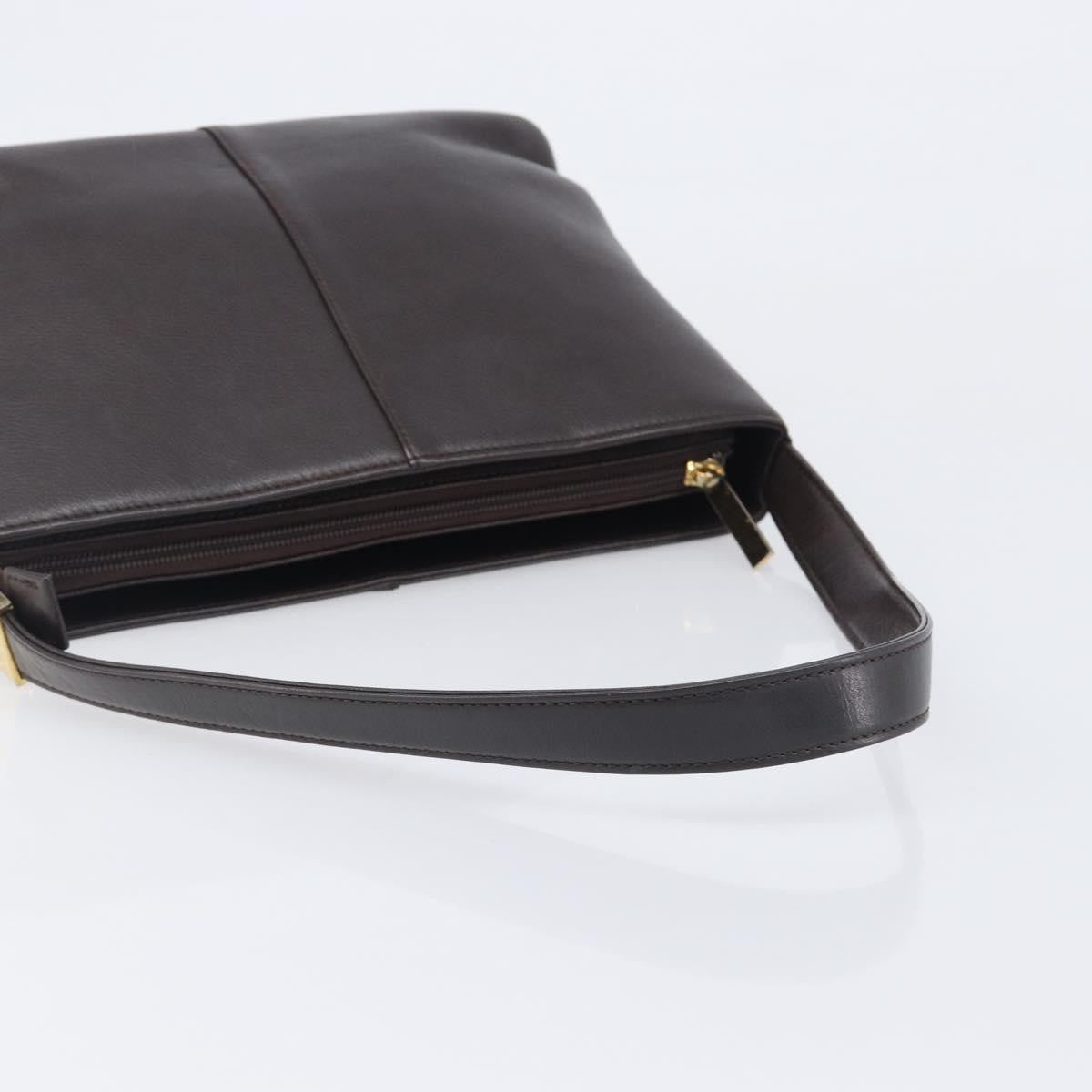 Burberry Shoulder Bag Leather Brown Leather Shoulder Bag Bag (Pre-Owned)