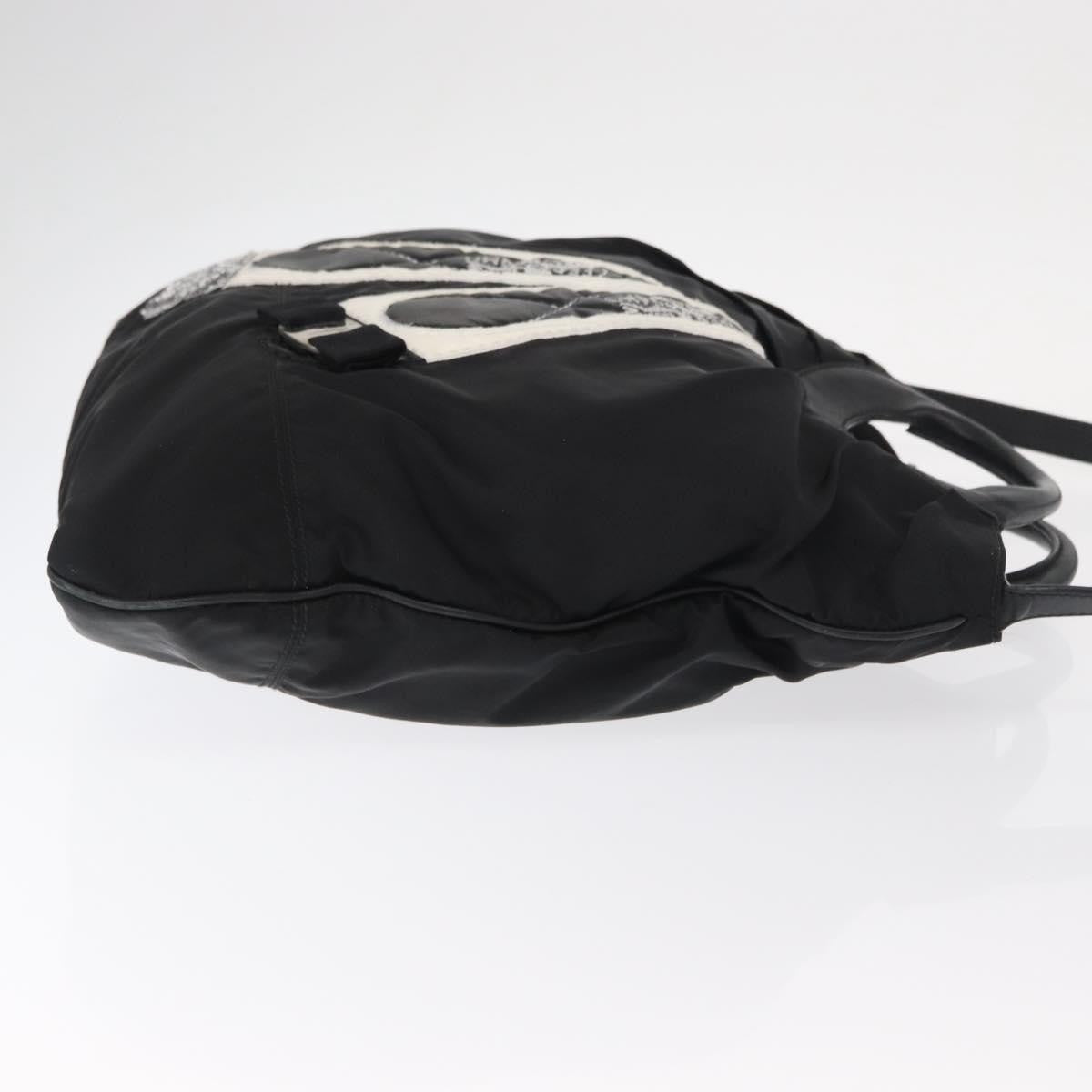 Salvatore Ferragamo Vala Tote Nylon Black Nylon Tote Bag Bag (Pre-Owned)