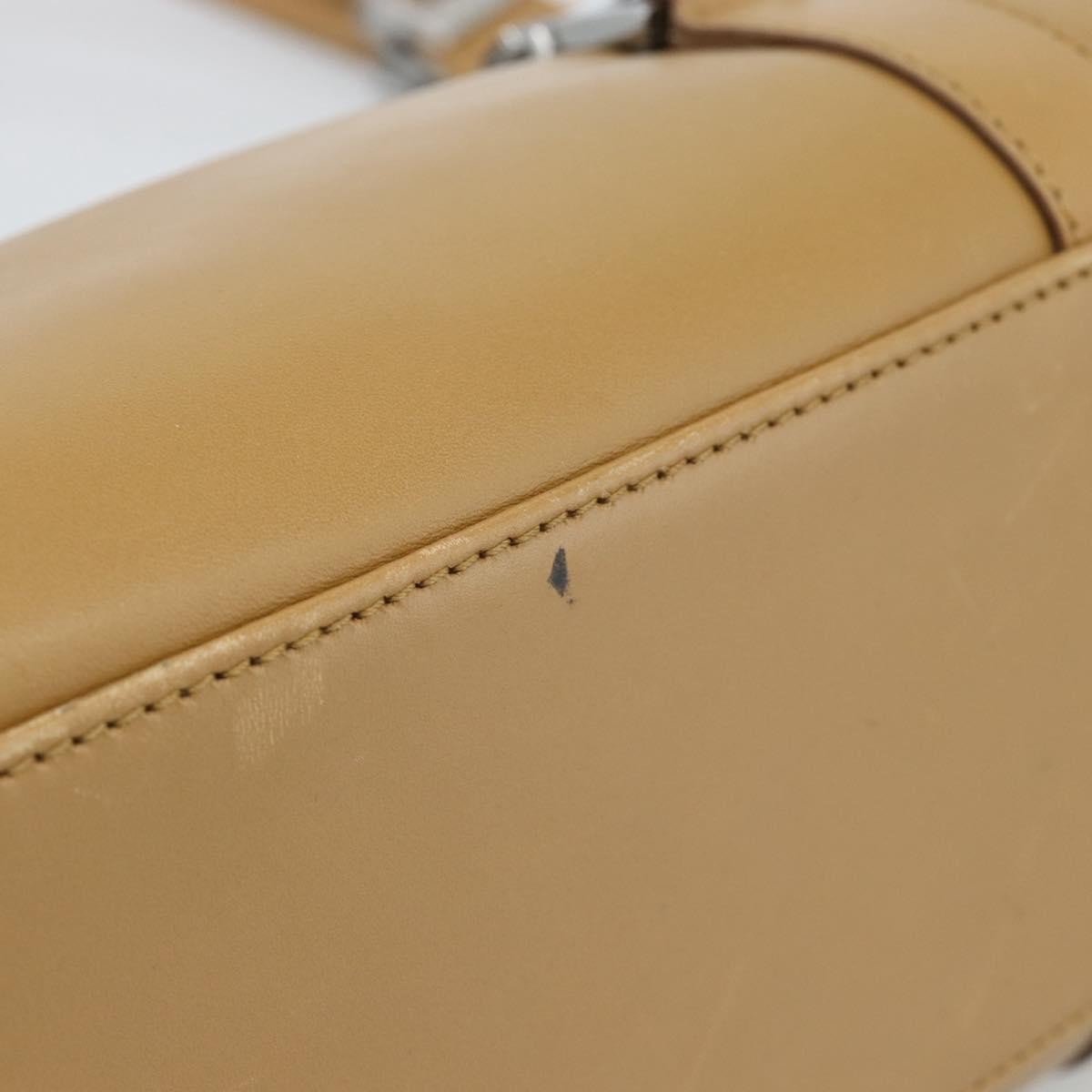 Gucci Jackie O Leather Beige Leather Handbag (Pre-Owned)