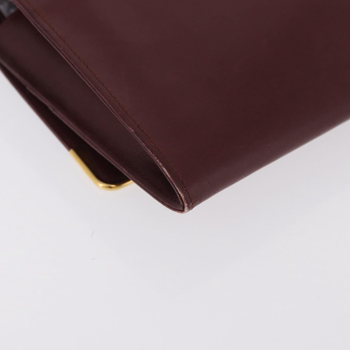 Cartier Must De Cartier Leather Burgundy Leather Clutche & Pouche Bag (Pre-Owned)