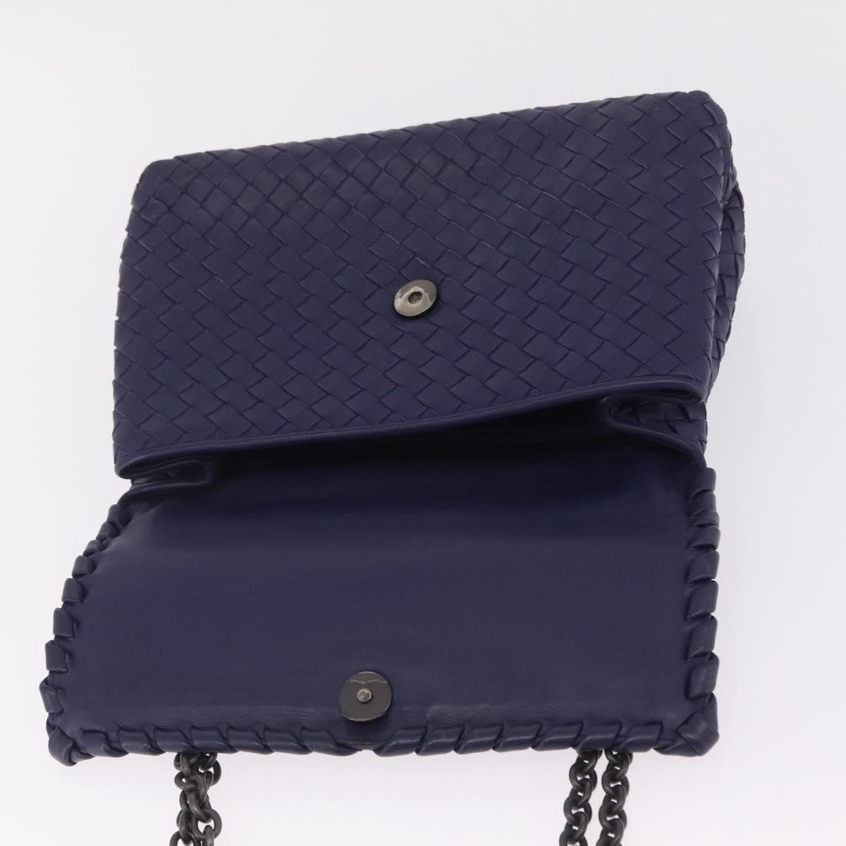 Bottega Veneta Olimpia Intrecciato Nappa Purple Leather Crossbody Bag Bag (Pre-Owned)