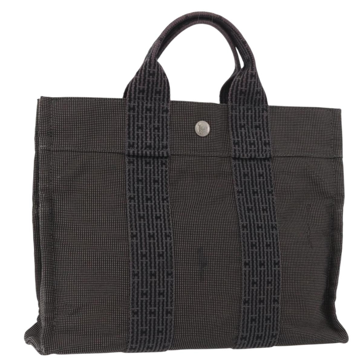 Hermes Fourre-Tout Herline Canvas Gray Canvas Tote Bag Bag (Pre-Owned)