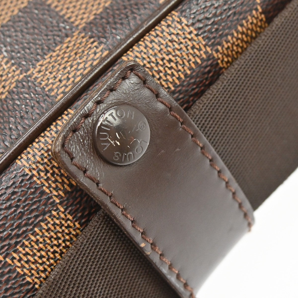 Louis Vuitton Olav Damier Ebene Brown Canvas Shoulder Bag Bag (Pre-Owned)