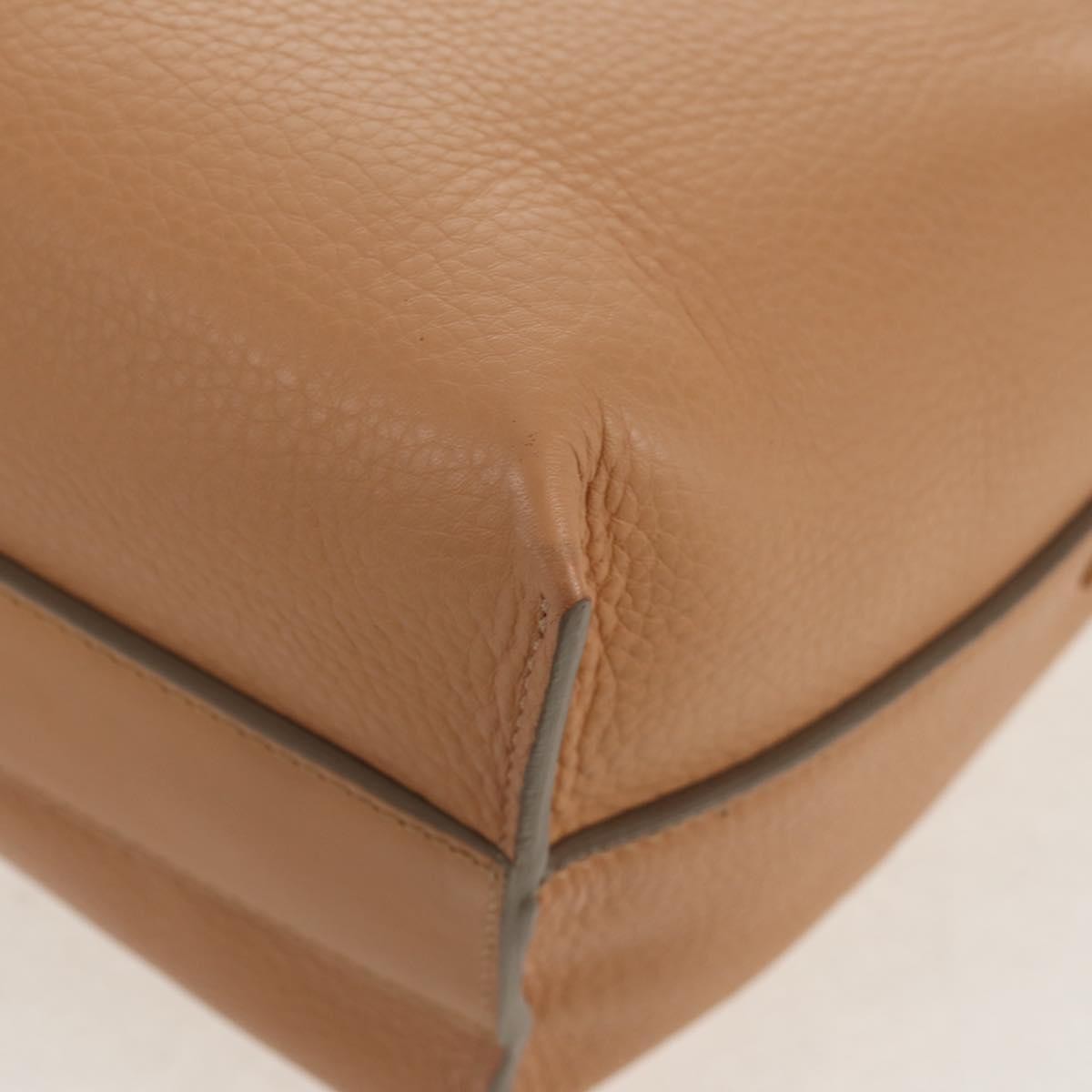 Chloe Cate Satchel Leather Beige Leather Tote Bag Bag (Pre-Owned)