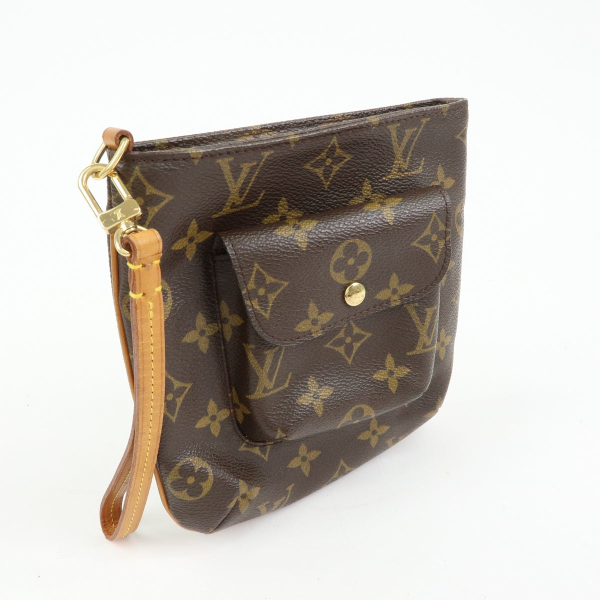 Louis Vuitton Partition Wristlet Clutch Monogram Canvas Brown Canvas Clutche & Pouche Bag (Pre-Owned)