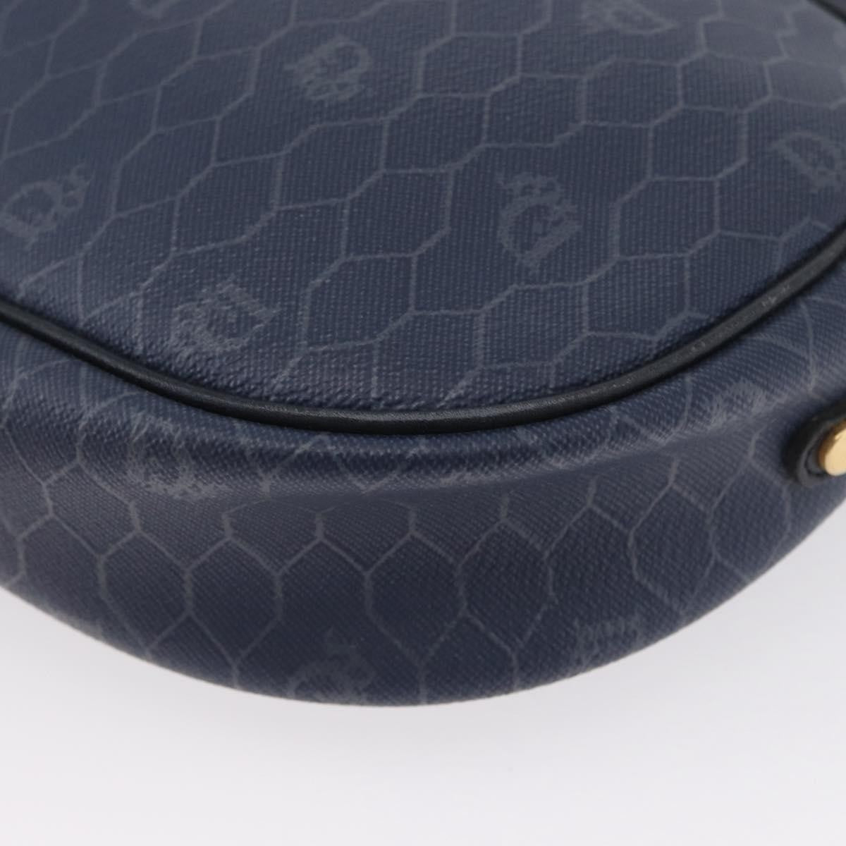 Christian Dior Vintage Honeycomb Canvas Navy Canvas Shoulder Bag Bag (Pre-Owned)