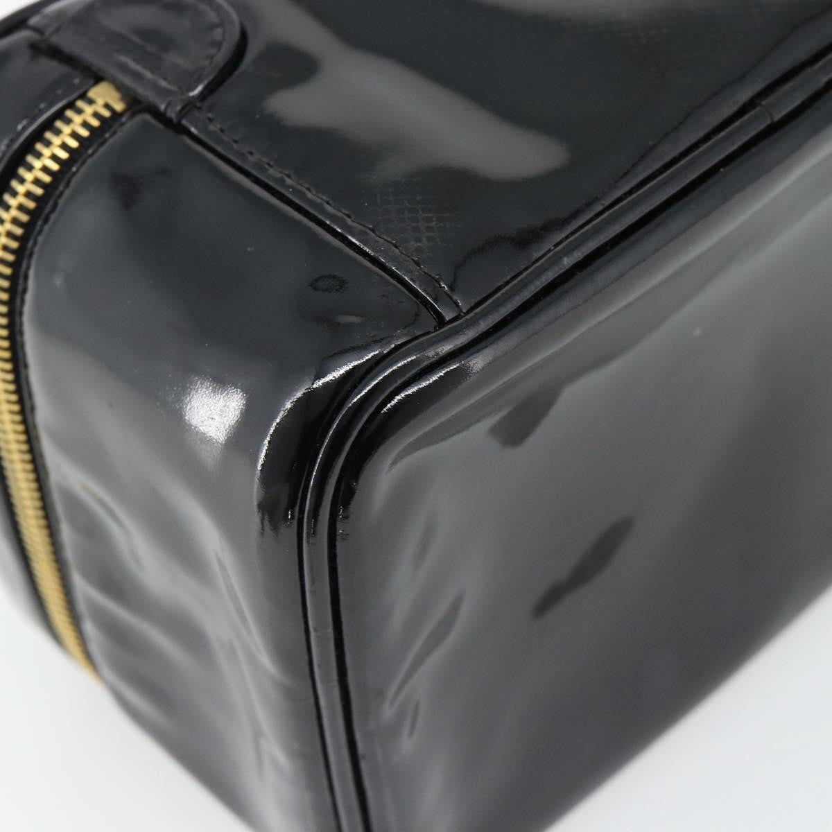 Chanel Vintage Timeless Cosmetic Case Patent Black Patent_Leather Handbag (Pre-Owned)