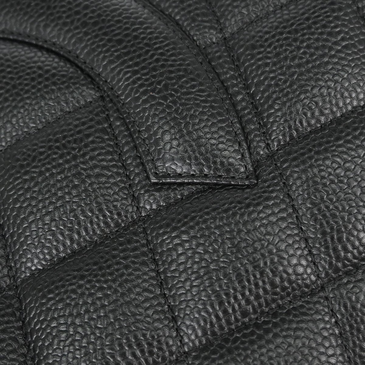Chanel Medallion Quilted Caviar Black Leather Tote Bag Bag (Pre-Owned)