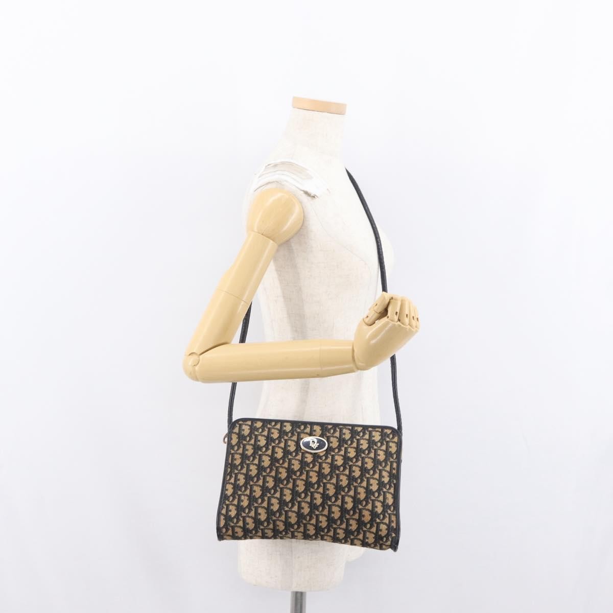 Christian Dior Vintage Trotter Canvas Navy Canvas Shoulder Bag Bag (Pre-Owned)