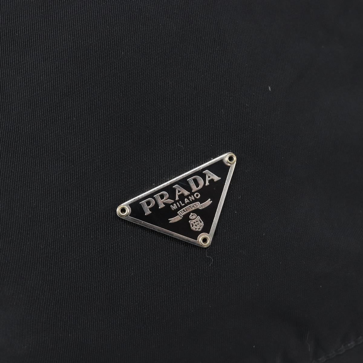 Prada Vela Drawstring Bucket Wristlet Tessuto Black Nylon Clutche & Pouche Bag (Pre-Owned)