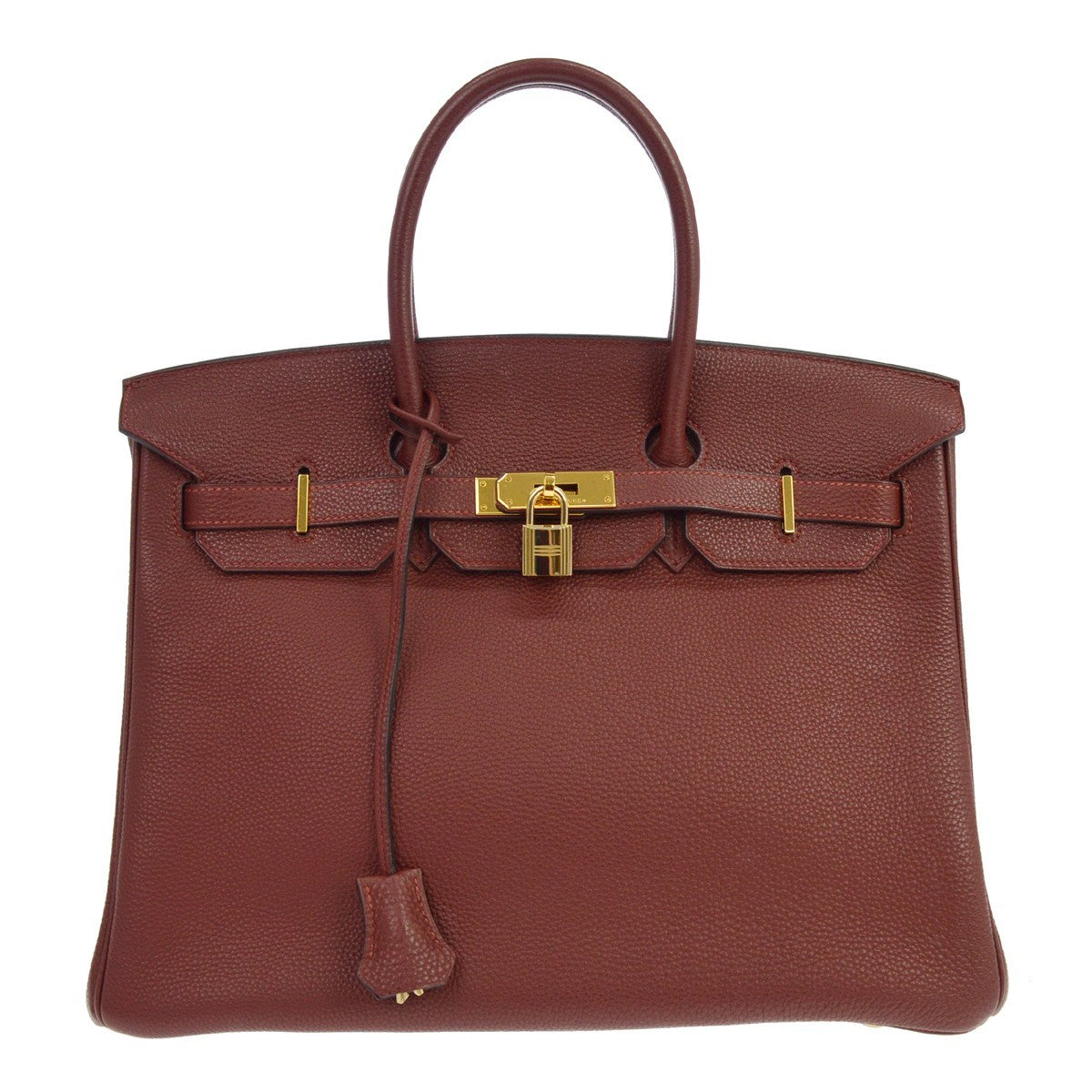Hermes Birkin Red Togo With Gold Hardware Red Leather Handbag (Pre-Owned)