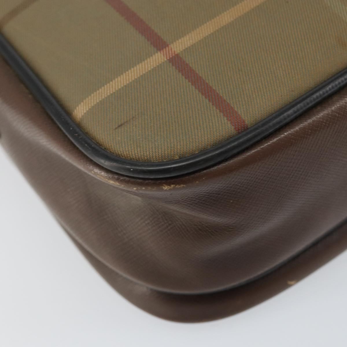 Burberry Nova Check Canvas Beige Canvas Shoulder Bag Bag (Pre-Owned)