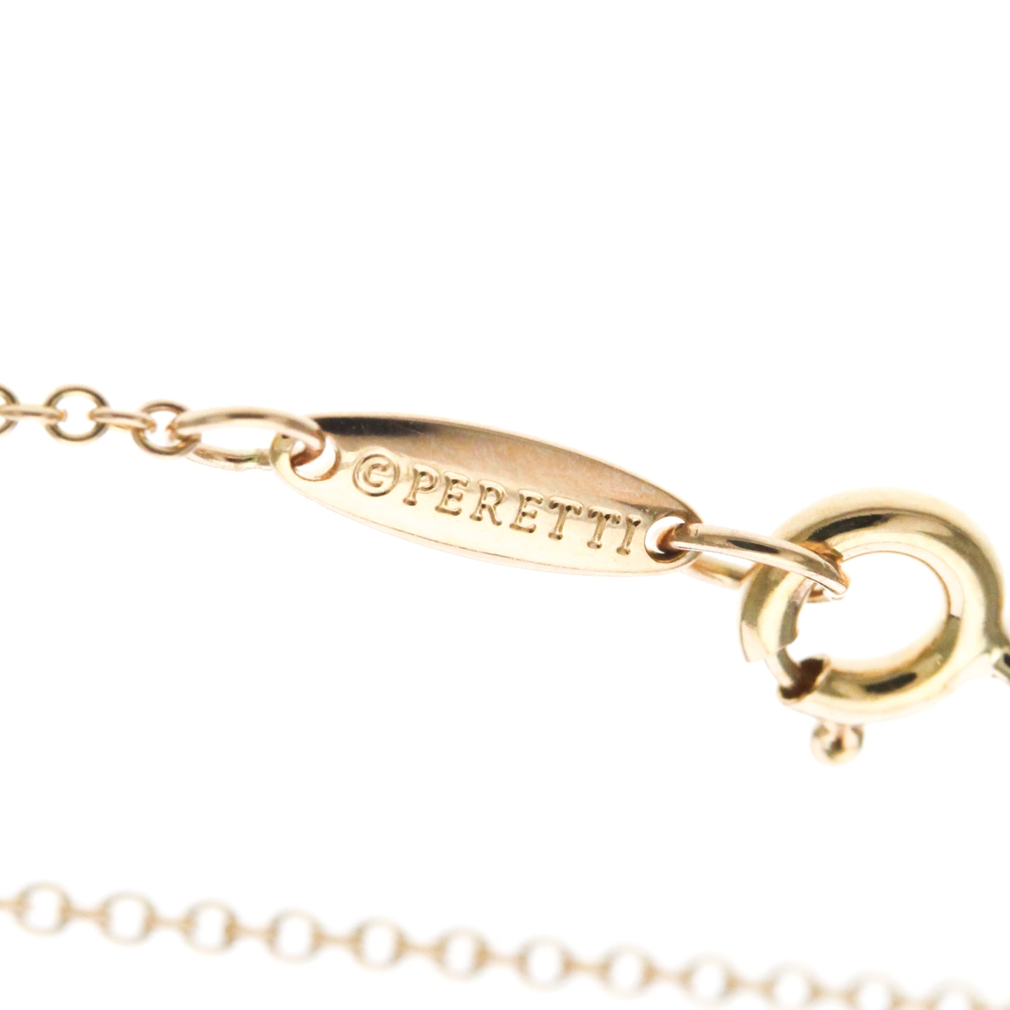 Tiffany & Co. Elsa Peretti Diamonds By The Yard 18K Rose Gold With Diamond Gold Pink_Gold Necklace Jewelry (Pre-Owned)