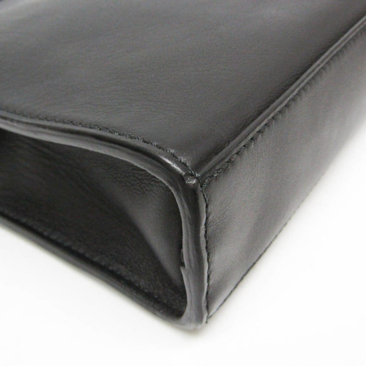 Fendi Convertible Document Holder Leather Black Leather Briefcase Bag (Pre-Owned)