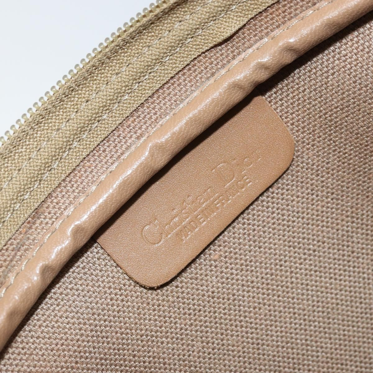 Christian Dior Vintage Honeycomb Canvas And Leather Beige Canvas Shoulder Bag Bag (Pre-Owned)