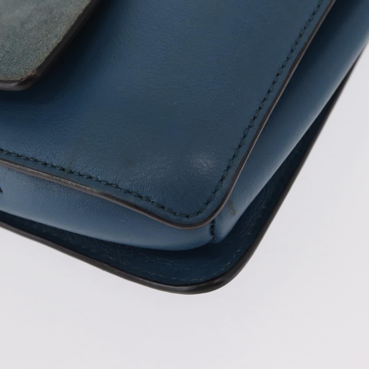 Chloe Faye Leather And Suede Blue Suede Shoulder Bag Bag (Pre-Owned)