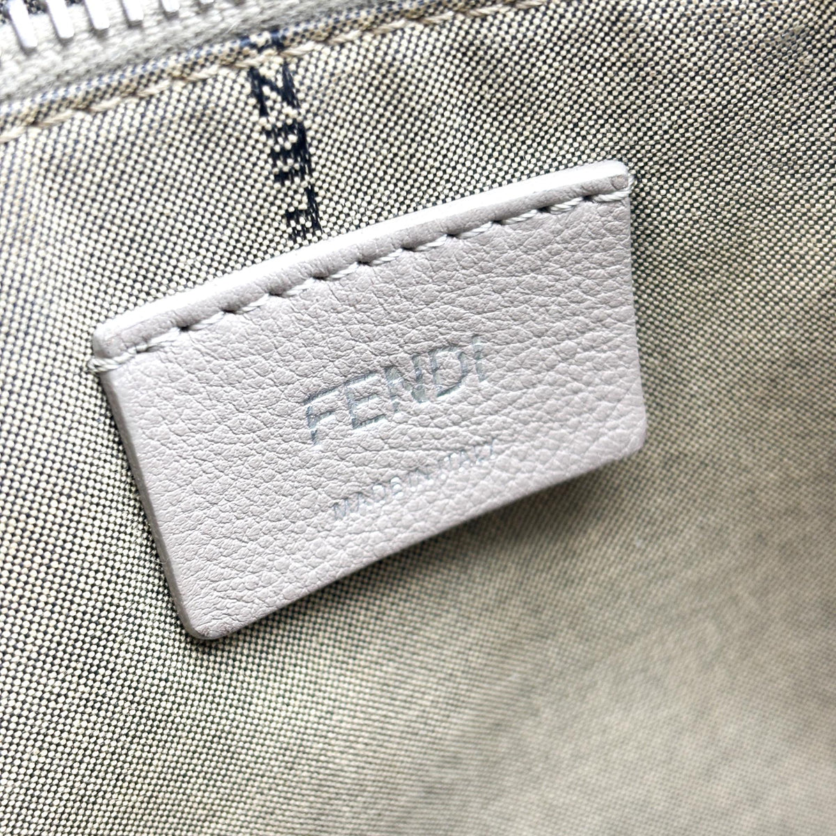 Fendi By The Way Satchel Calfskin Beige Leather Handbag (Pre-Owned)