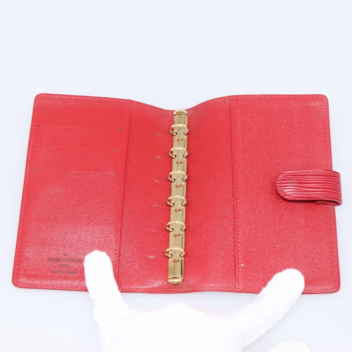 Louis Vuitton Agenda Cover Epi Red Leather Clutche & Pouche Bag (Pre-Owned)