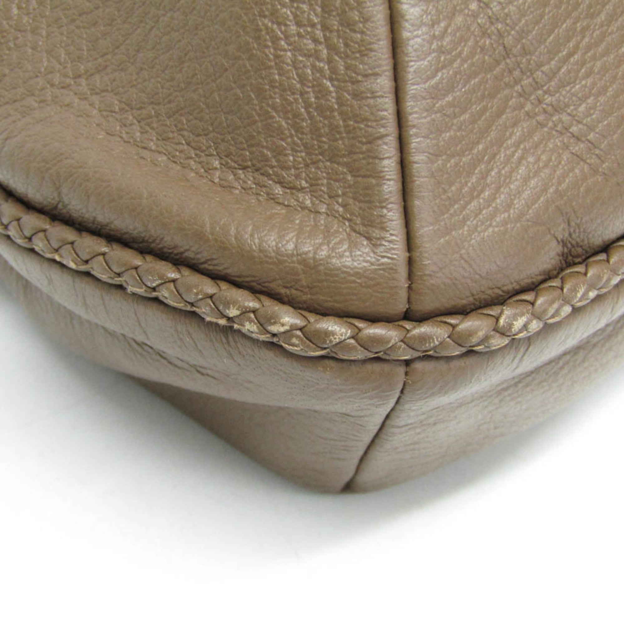 Gucci Bamboo Shoulder Leather Brown Leather Shoulder Bag Bag (Pre-Owned)