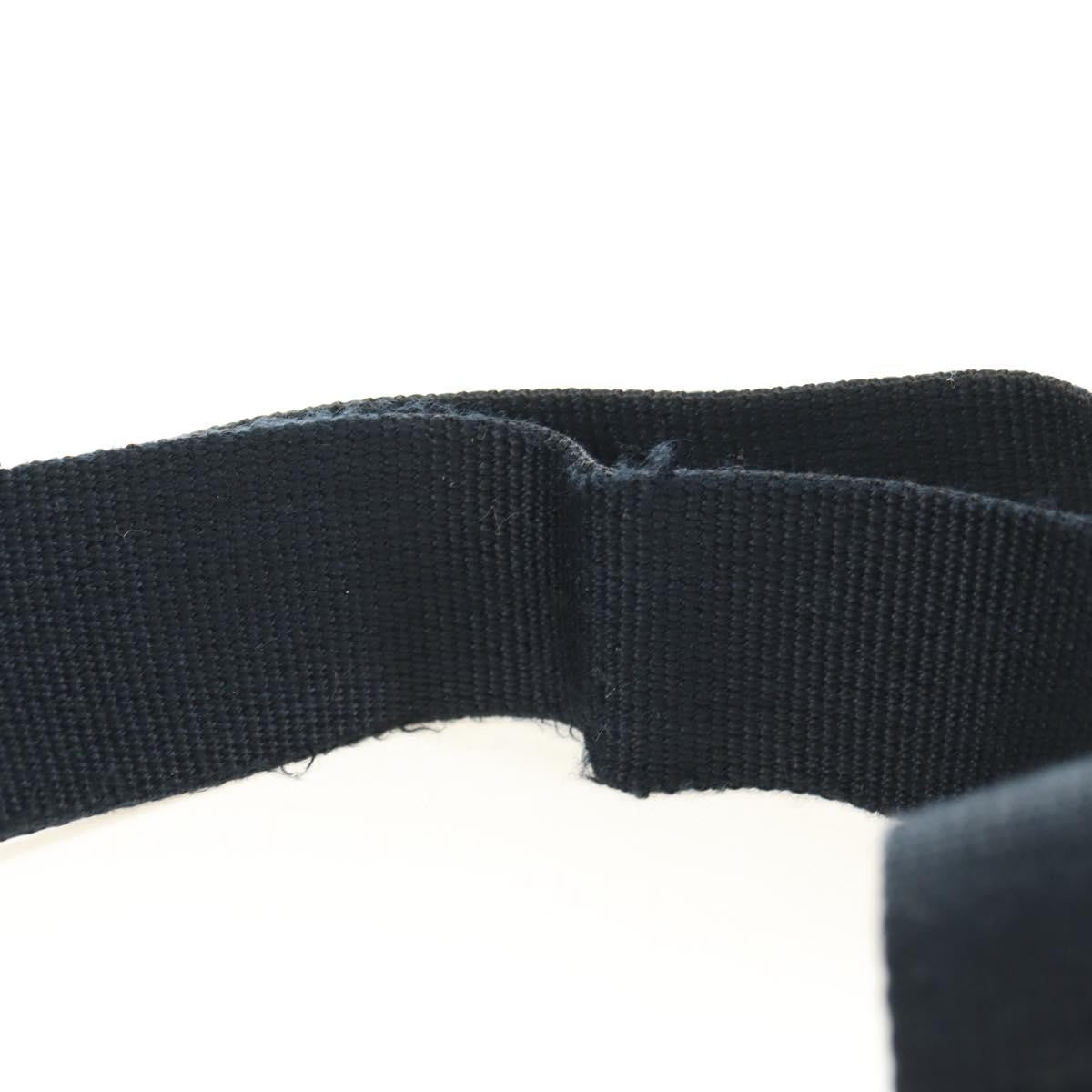 Christian Dior Vintage Street Chic Belt Diorissimo Canvas Black Canvas Handbag (Pre-Owned)