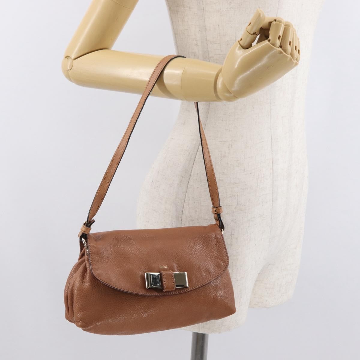Chloe Lily Leather Brown Leather Shoulder Bag Bag (Pre-Owned)
