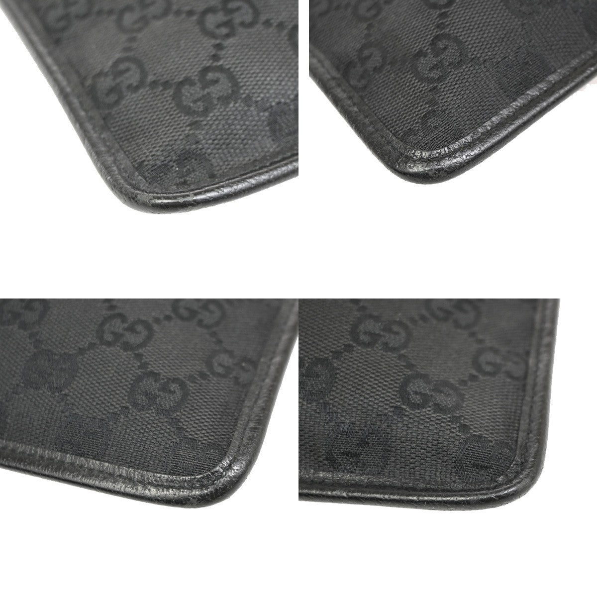 Gucci Vintage Flat Gg Canvas Black Canvas Crossbody Bag Bag (Pre-Owned)