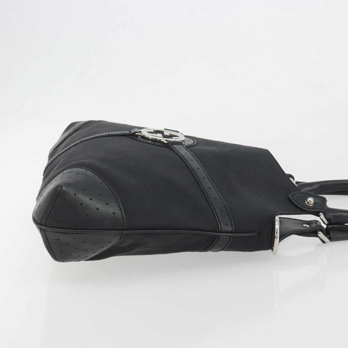 Gucci Reins Web Canvas Black Canvas Shoulder Bag Bag (Pre-Owned)